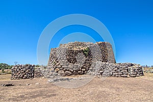 The nuraghe, ancient megalithic edifice found in Sardinia. Italy