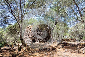 A nuraghe in the nuragic sanctuary of Santa Cristina, near Oristano, Sardinia, Italy