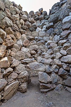 Nuraghe Sa Domu `e s`Orcu in Sarroch, Italy