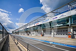 Nurburg, Rhineland-Palatinate Germany - August 20, 2015. Race track Strongman RUN at race track Nurburgring - start on