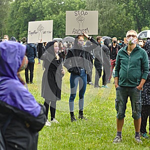 Black Lives Matter - Anti-Racism - peaceful protests in Nuremberg, Germany