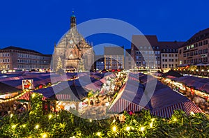 Nuremberg-Germany-Christmas Market-evening cityscape photo