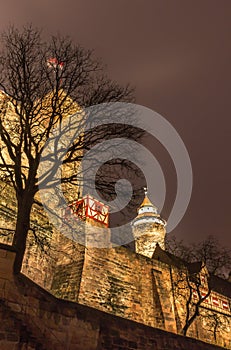 Nuremberg, Germany - defensive wall of Imperial Castle