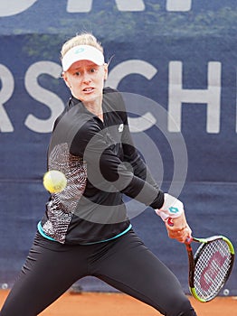 Nuremberg, Germany - May 20, 2019: American tennis player Alison Riske at the Euro 250.000 WTA Versicherungscup Tournament 1st