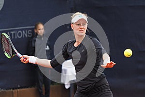 Nuremberg, Germany - May 21, 2019: American tennis player Alison Riske at the Euro 250.000 WTA Versicherungscup Tournament 1st