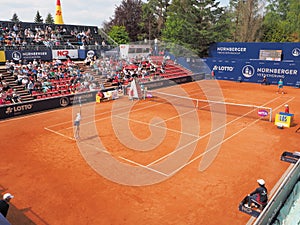 Nuremberg, Germany - May 23, 2019: Centre court at the Euro 250.000 WTA Versicherungscup Tournament during the matchY Putintseva