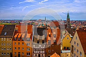 Nuremberg, Germany, old town houses, cityscape