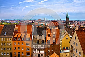 Nuremberg, Germany, old town houses, cityscape