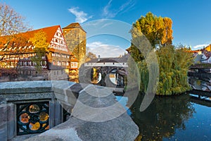 Nuremberg-Germany-old town-river Pegnitz