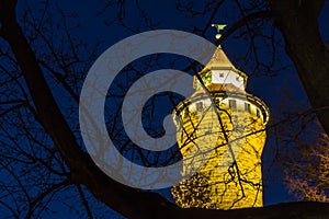 Nuremberg (Nuernberg), Germany-tower Imperial Castle at night