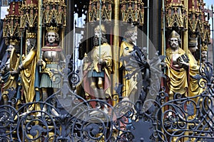 Nuremberg, Schoener Brunnen (= beautiful fontain)