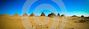 Nuri pyramids in desert in Napata, Karima region , Sudan photo