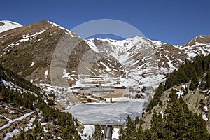 Nuria Valley in winter