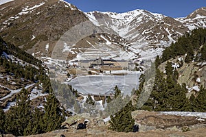 Nuria Valley in winter