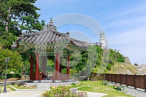 Nurimaru APEC House locate on Haeundae Dongbaekseom Island in Busan, South Korea.