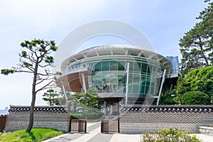 Nurimaru APEC House locate on Haeundae Dongbaekseom Island in Busan, South Korea.