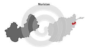 Nuristan outline map