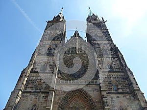 Nurnberg Cahtedral with blue sky