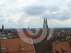 Nurnberg Cahtedral with blue sky