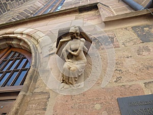 Nurnberg Cahtedral Figure on Wall