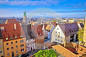Nurnberg. Rooftops and cityscape of Nuremberg old town view