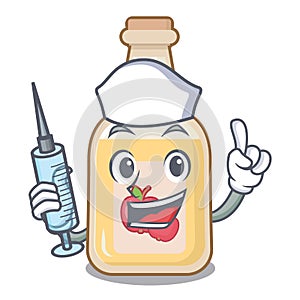 Nurse apple cider isolated with the mascot