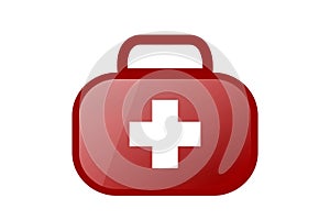 Nurse bag icon on white background, isolated