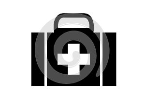 Nurse bag icon on white background, isolated