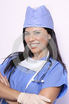 Nurse in blue
