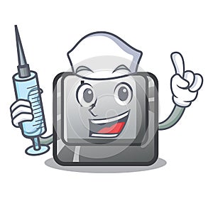 Nurse button L in the mascot shape
