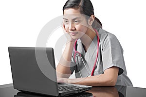Nurse With Computer