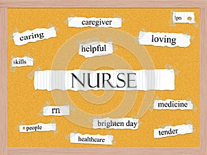 Nurse Corkboard Word Concept