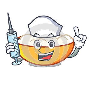 Nurse cottage cheese character cartoon