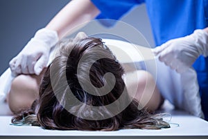 Nurse covering the dead body