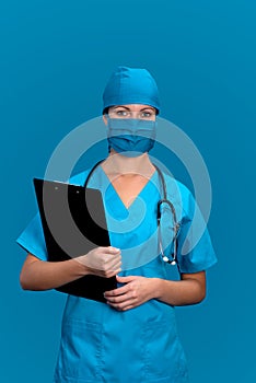 Nurse doctor blue  woman healthcare medical