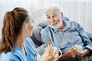 nurse doctor senior care caregiver help assistence retirement home nursing elderly man