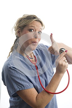 Nurse doctor with stethoscope