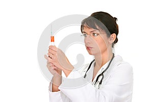 Nurse or Doctor With Syringe