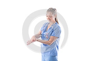 Nurse or doctor washing hands