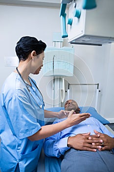 Nurse examine patient