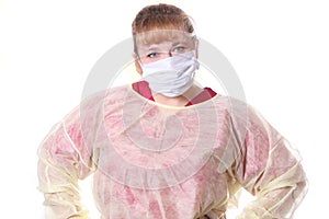 Nurse with face mask