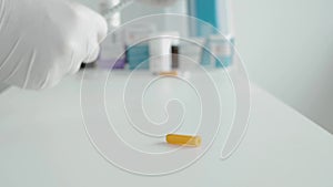 Nurse Fills a Syringe with Covid Vaccine in a Vaccination Center