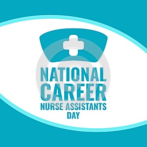 Nurse hat vector icon. Design Concept National Career Nurse Assistants Day, suitable for social media post templates, posters, gre