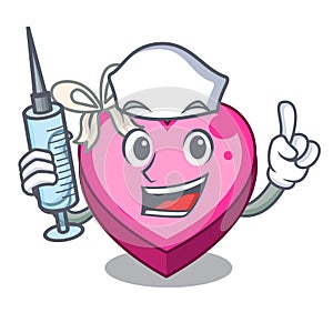 Nurse Heart box isolated in the character