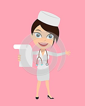 Nurse - Holding a Paper and Announcing