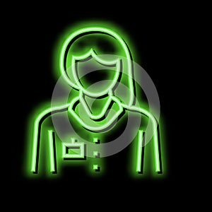 nurse homecare service neon glow icon illustration
