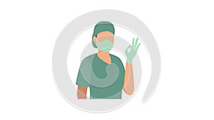 Nurse icon animation for medical motion graphics