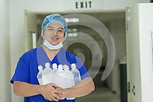 Nurse With IV fluids