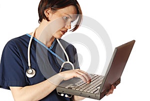 Nurse with laptop