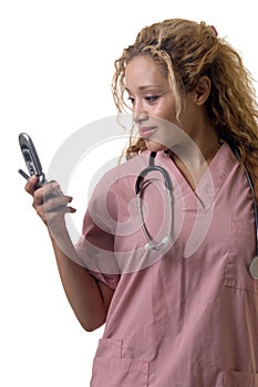 Nurse making a call